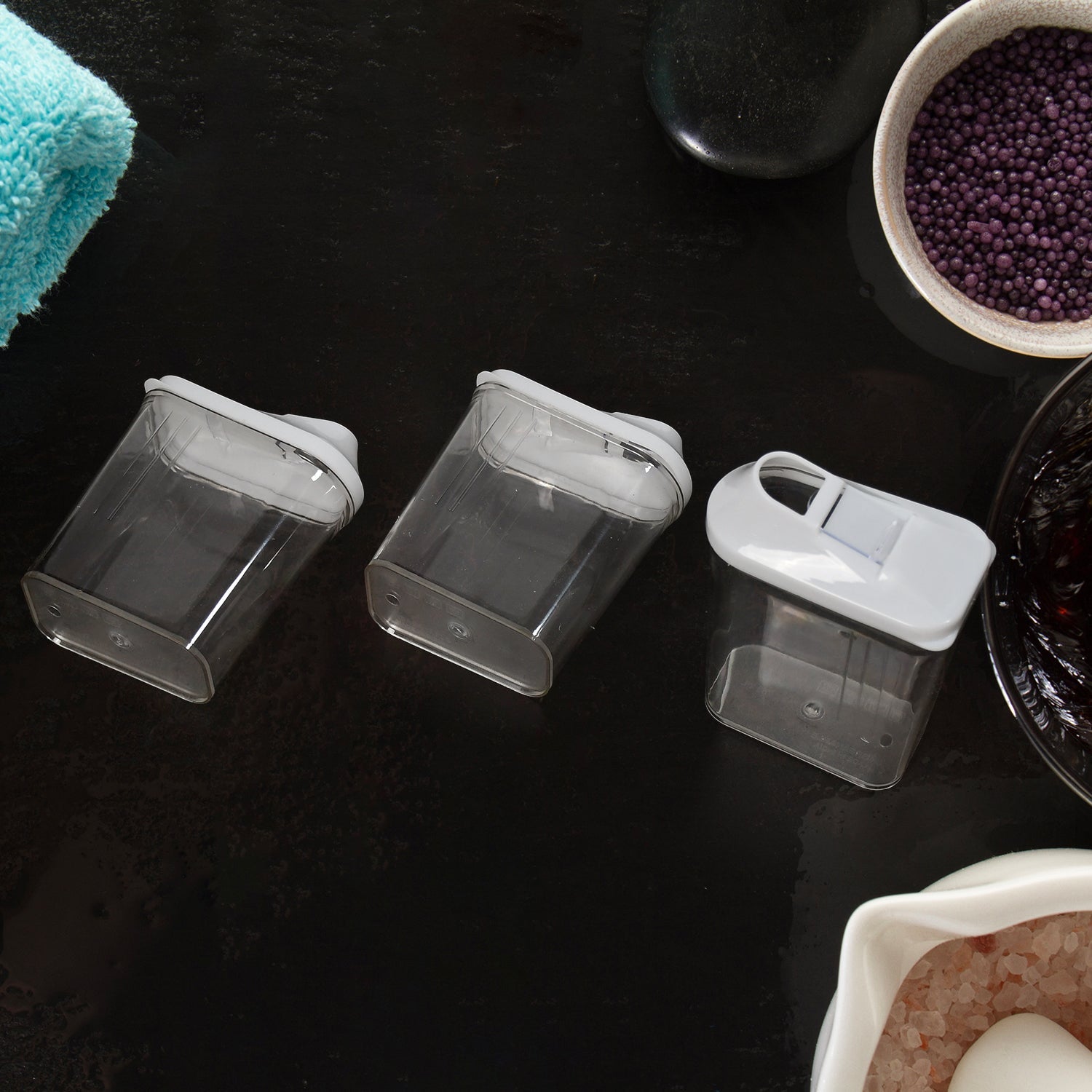 2782 Kitchen Storage Jars & Container Set 3pc , Transparent Jar Set For home & Kitchen Use DeoDap 2782 Kitchen Storage Jars & Container Set 3pc , Transparent Jar Set For home & Kitchen Use DeoDap